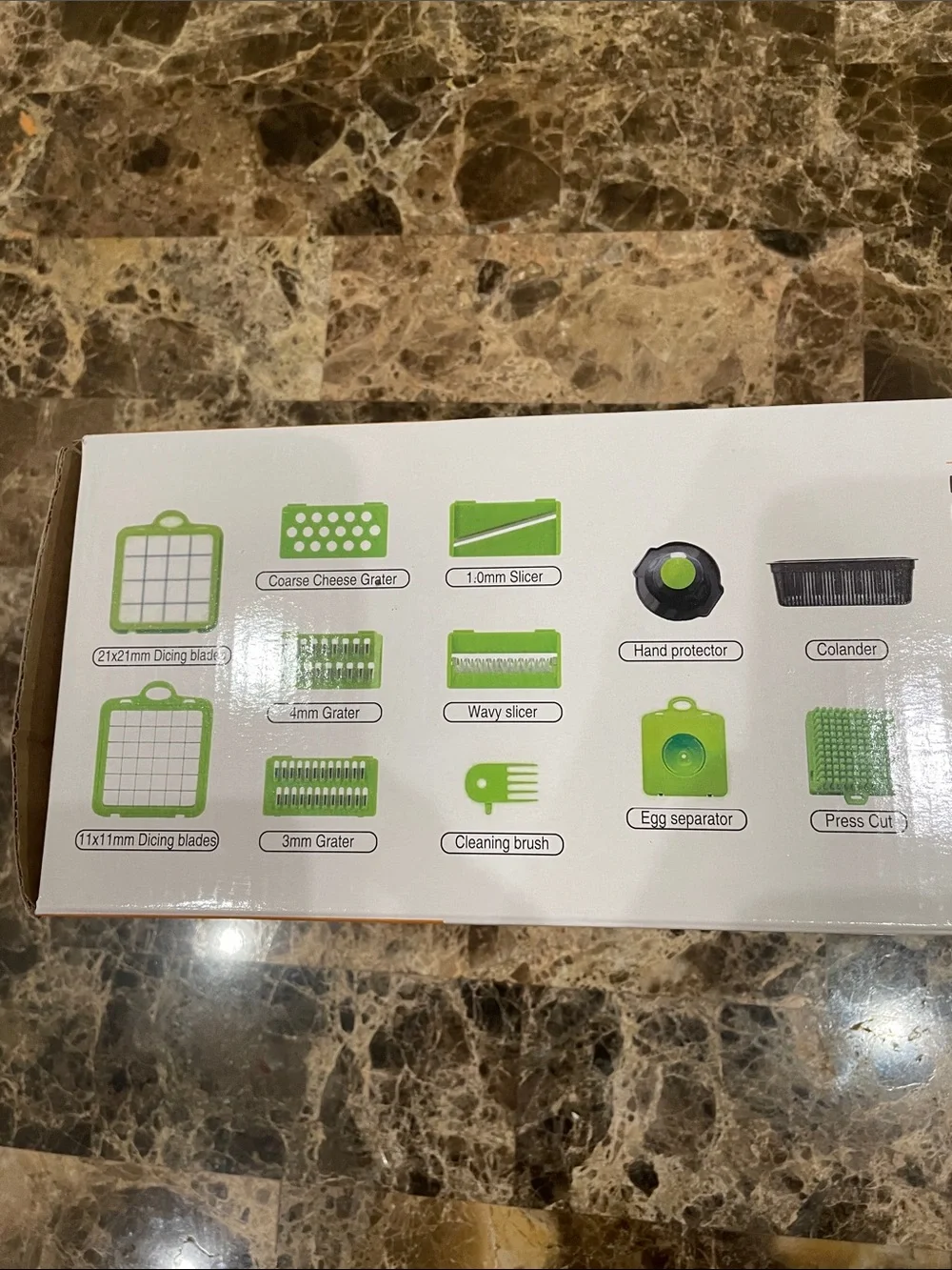 14‑Piece Veggie Slicer in Green and Black